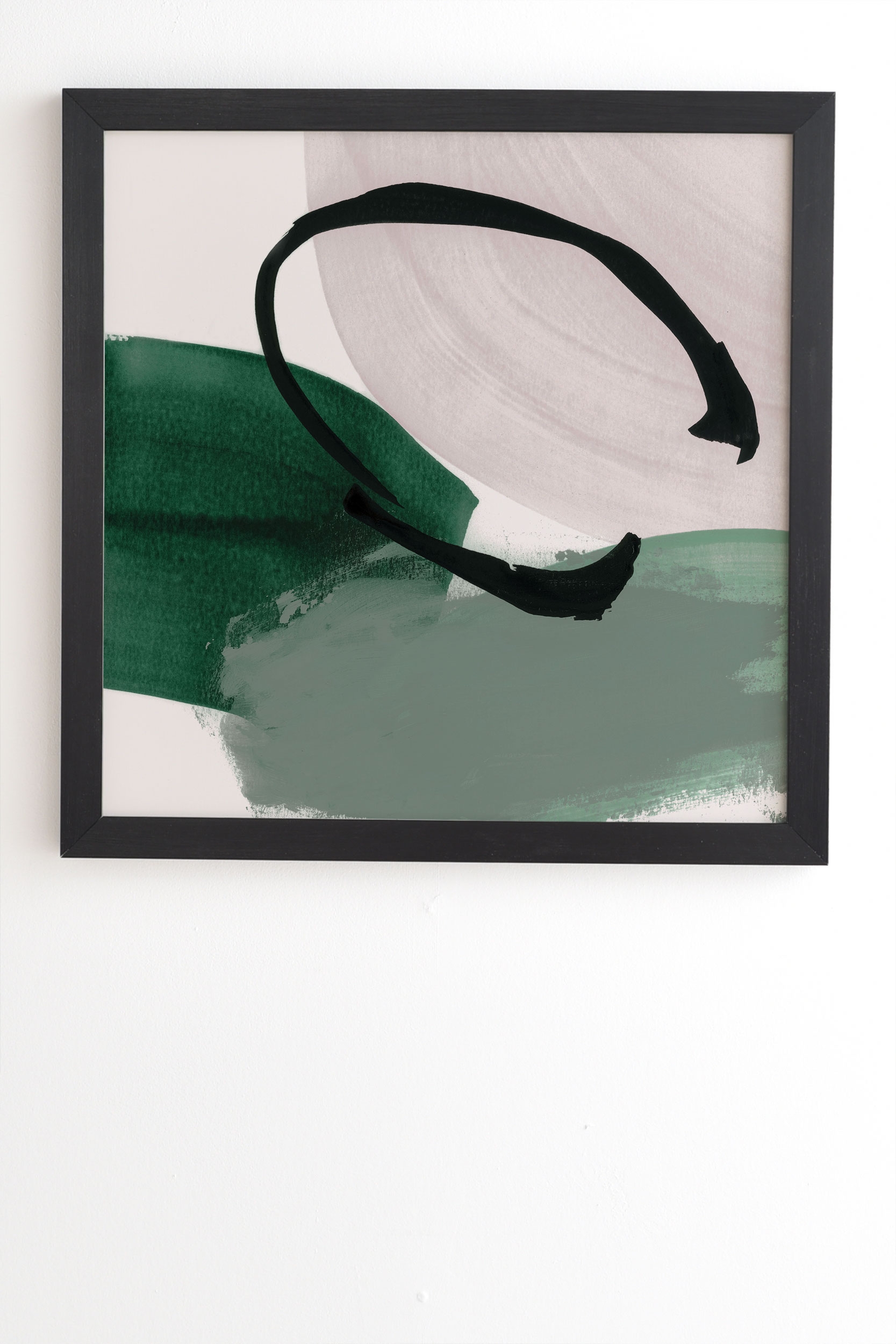 Minimalist Painting 01 by Iris Lehnhardt - Framed Wall Art Basic Black - Image 1