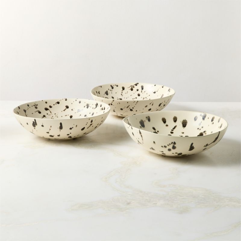 Harper Black and White Splatter Serving Bowl - Image 3