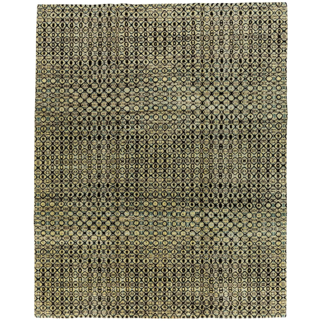 Tufenkian One-of-a-Kind Millenium Hand-Knotted 8' x 10' Area Rug in Black/Green/Yellow - Image 0
