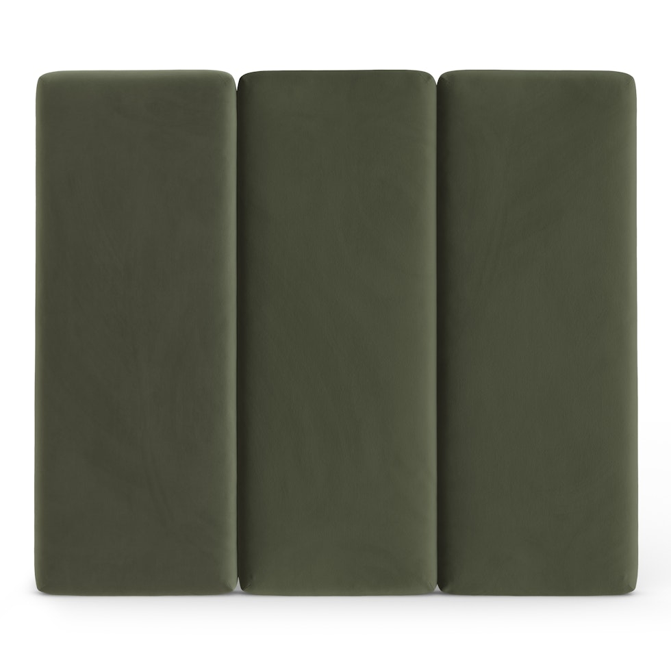 Noel Queen Tall Velvet Headboard - Hale Fir Green - Image 2
