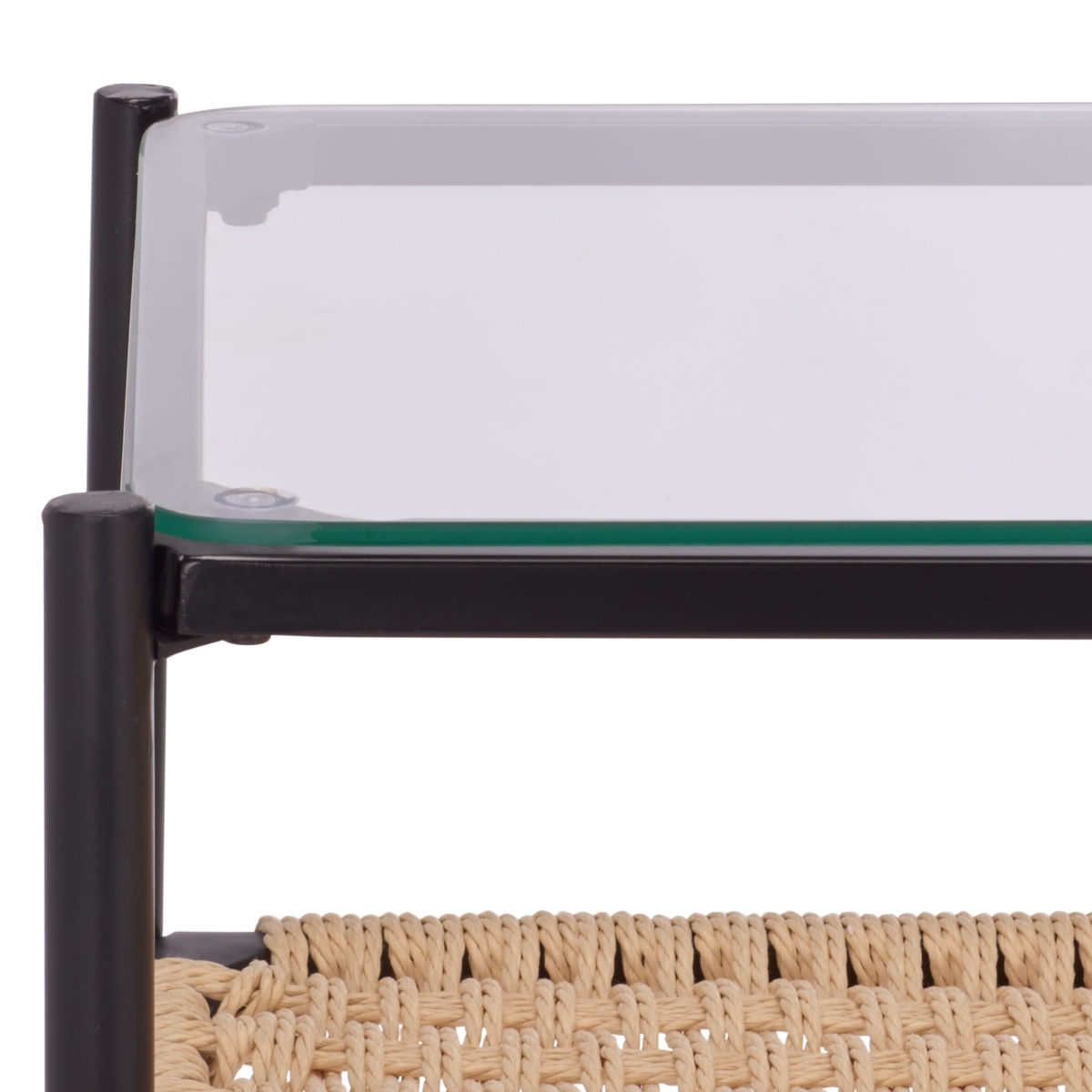 Omaka 1 Shelf Console Table - Natural / Black - Safavieh - Image 2