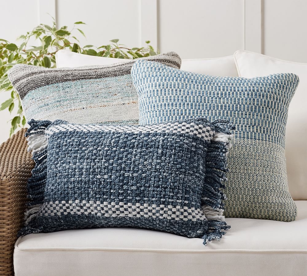 Coastal Horizon Blue Indoor/Outdoor Pillow Set - Image 0