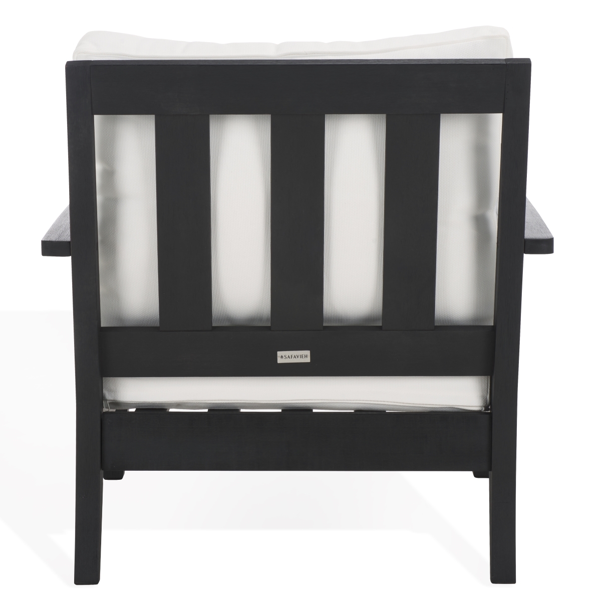 Martinique Wood Patio Armchair - Black/White - Image 6