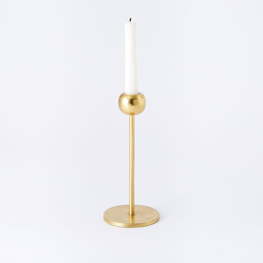 Aaron Probyn Brass Candleholder, Large, Set of 2 - Image 0