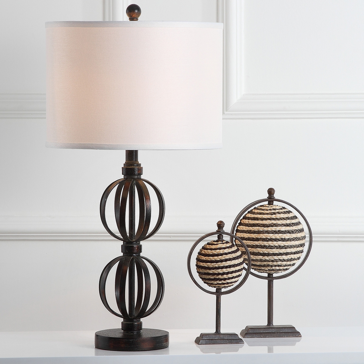 Calista 27.75-Inch H Double Sphere Table Lamp - Oil-Rubbed Bronze - Arlo Home - Image 5