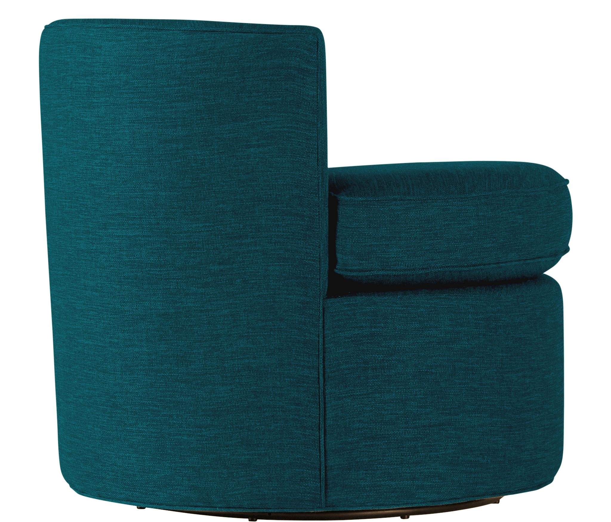 Blue Carly Mid Century Modern Swivel Chair - Lucky Turquoise - Image 2