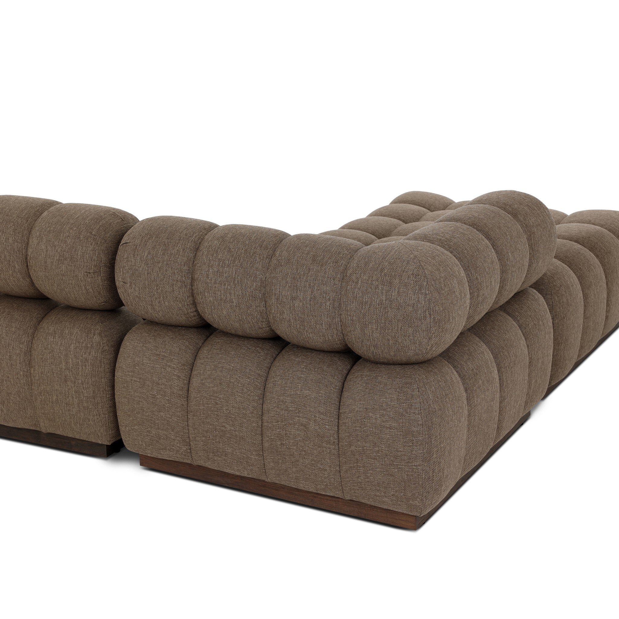 Roma Outdoor 3-Piece Sectional - Ellor Brown - Image 5