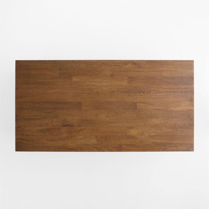 Basque 82"-118" Vintage Brown Solid Wood Extendable Dining Table - Image 4