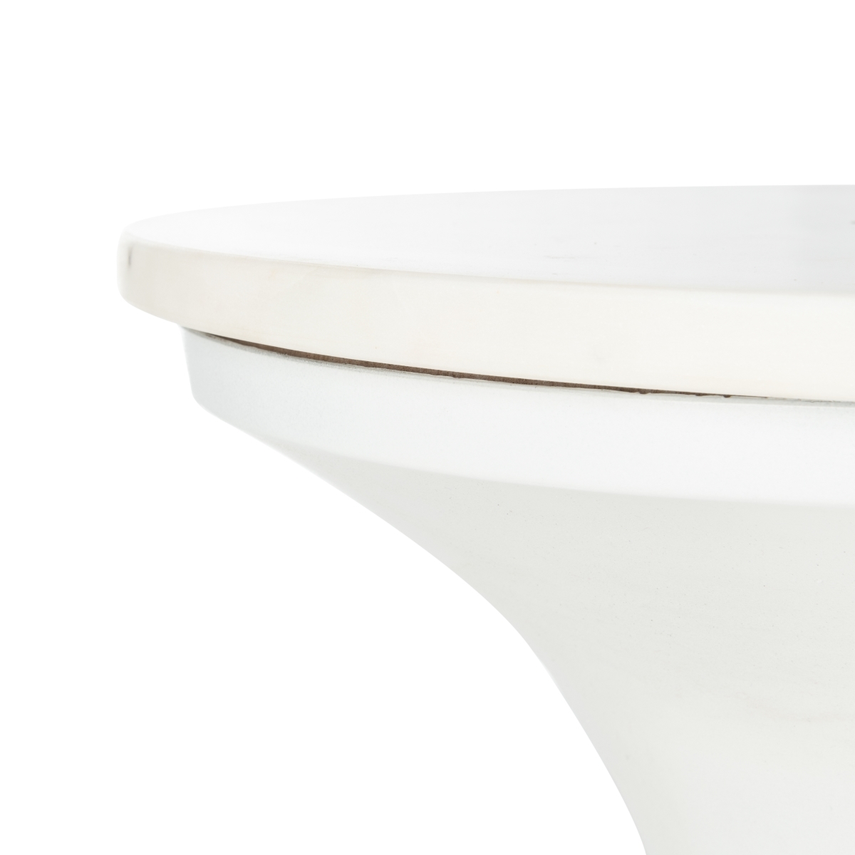 Mila Pedestal End Table - White - Safavieh - Image 2