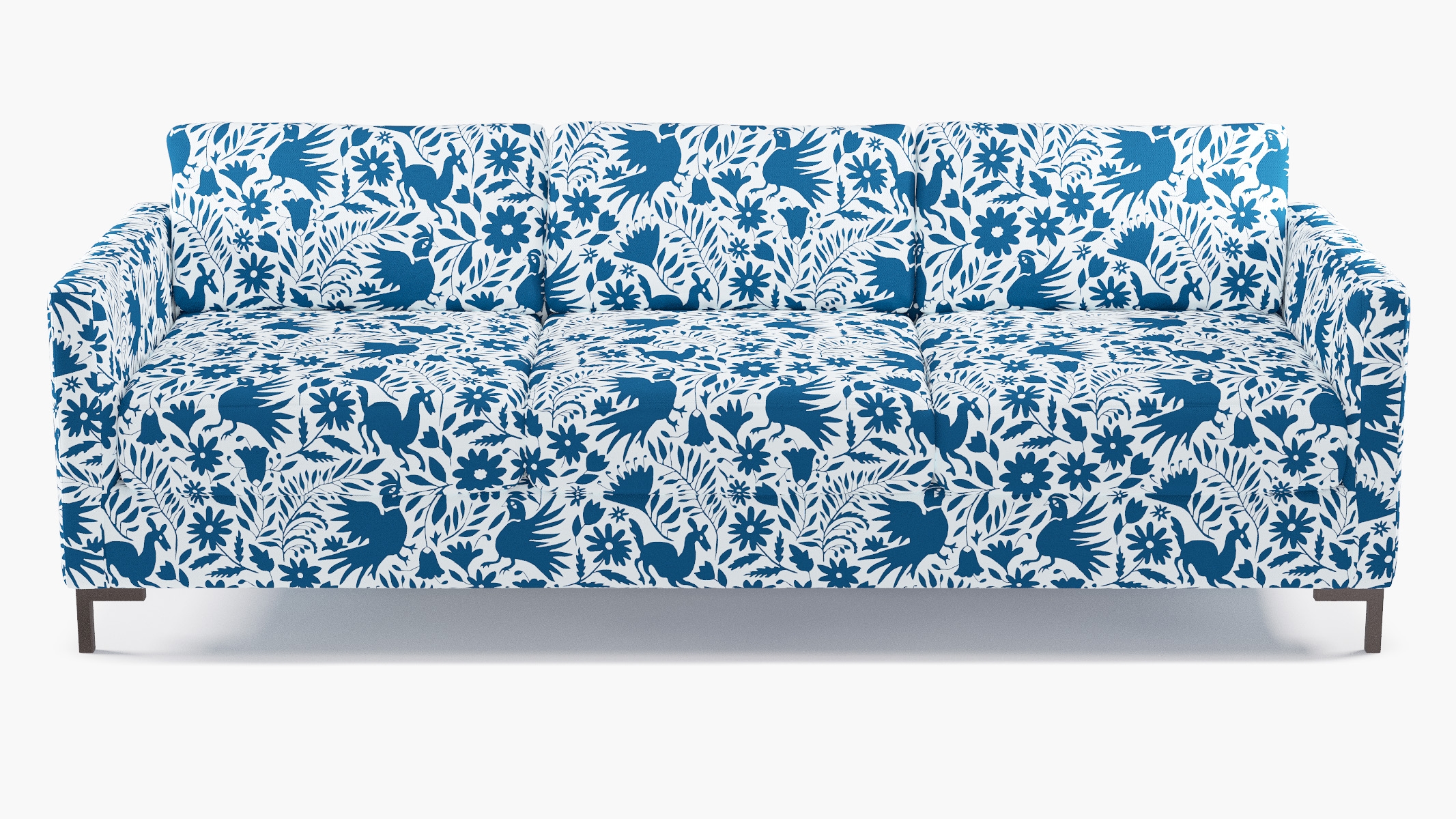 Modern Sofa, Cerulean Frida, Bronze L Leg - Image 0