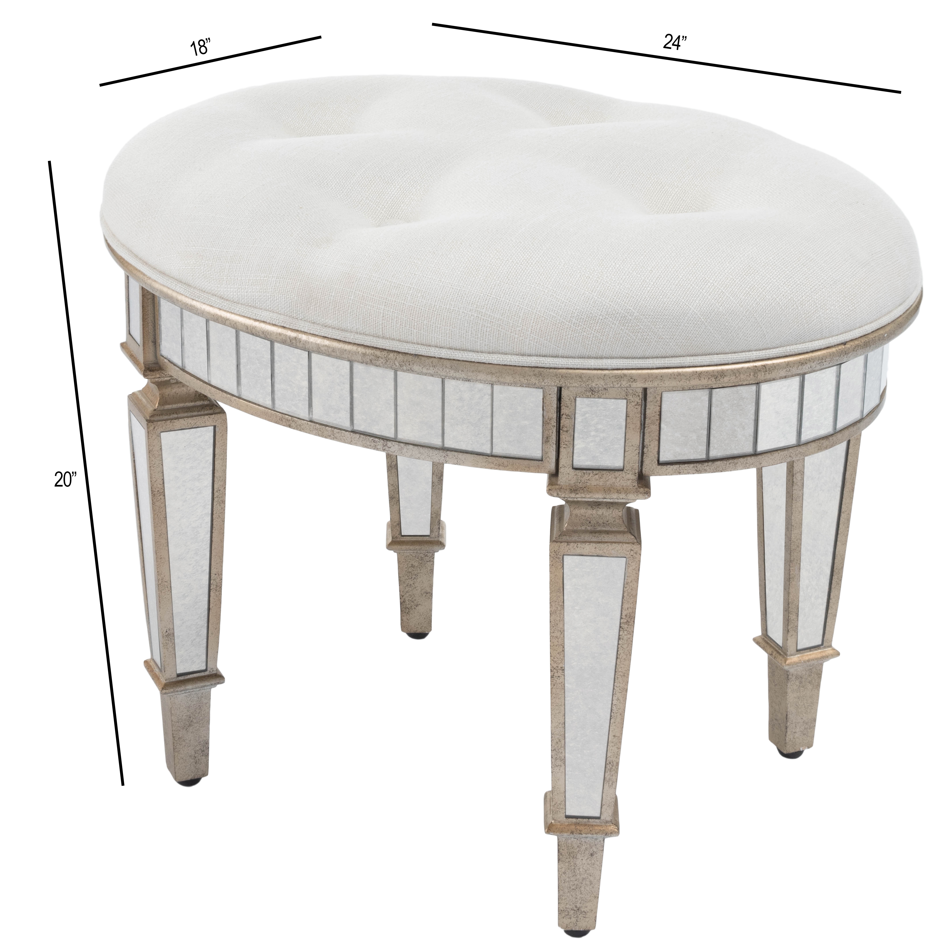 Bristow Mirror Vanity Stool - Image 3