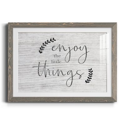 Enjoy the Little Things - Picture Frame Textual Art Print on Paper - Image 0