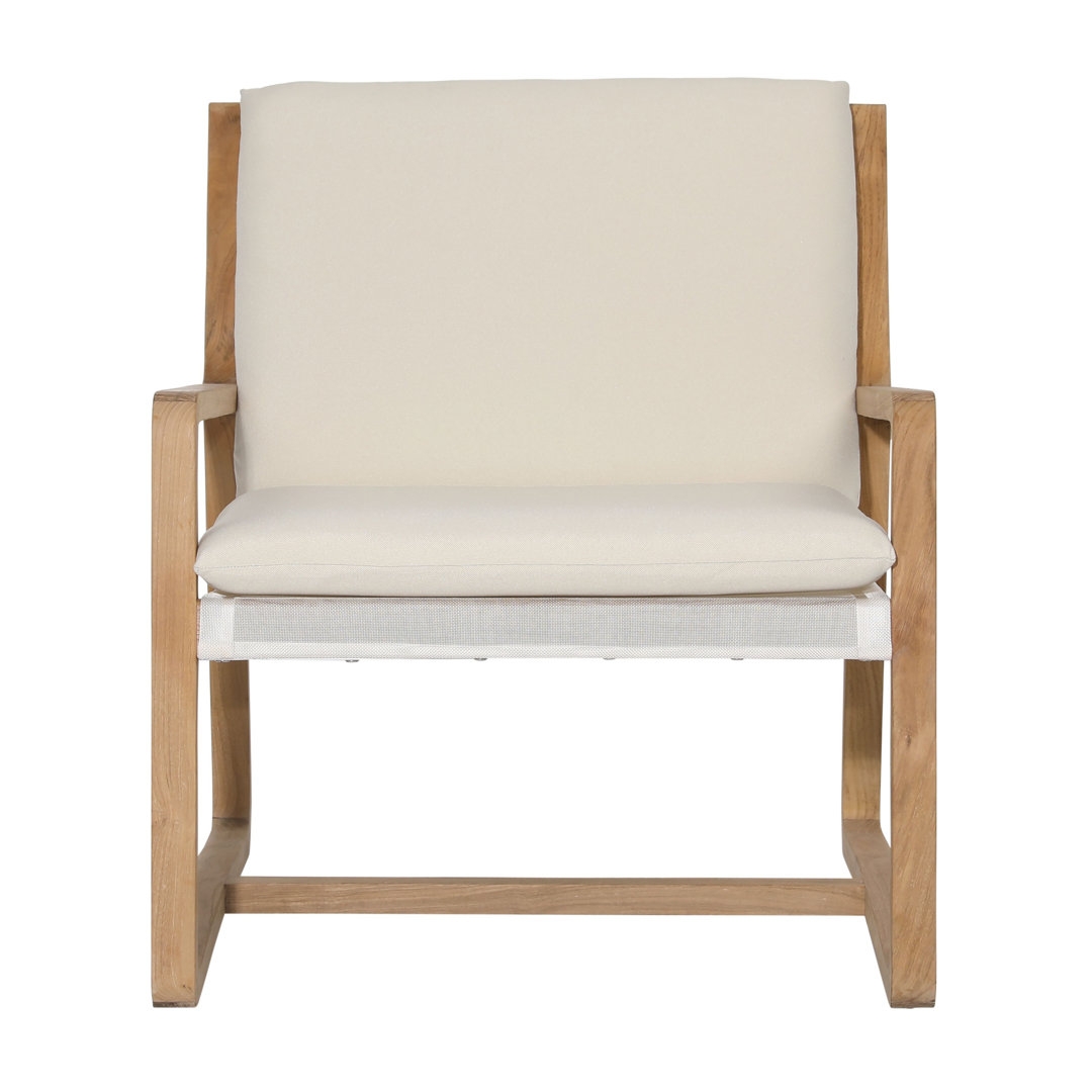Dovetail Furniture Moretti Olefin Upholstered Occasional Chair, Ivory - Image 0