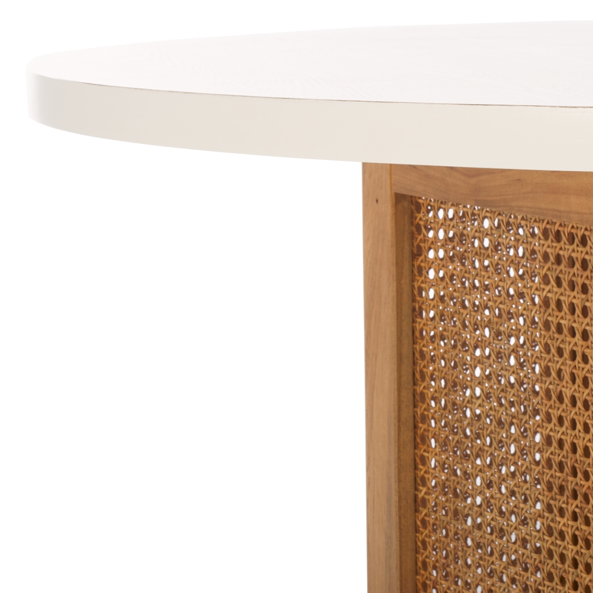 Danez Cane Coffee Table - White / Natural - Safavieh - Image 2