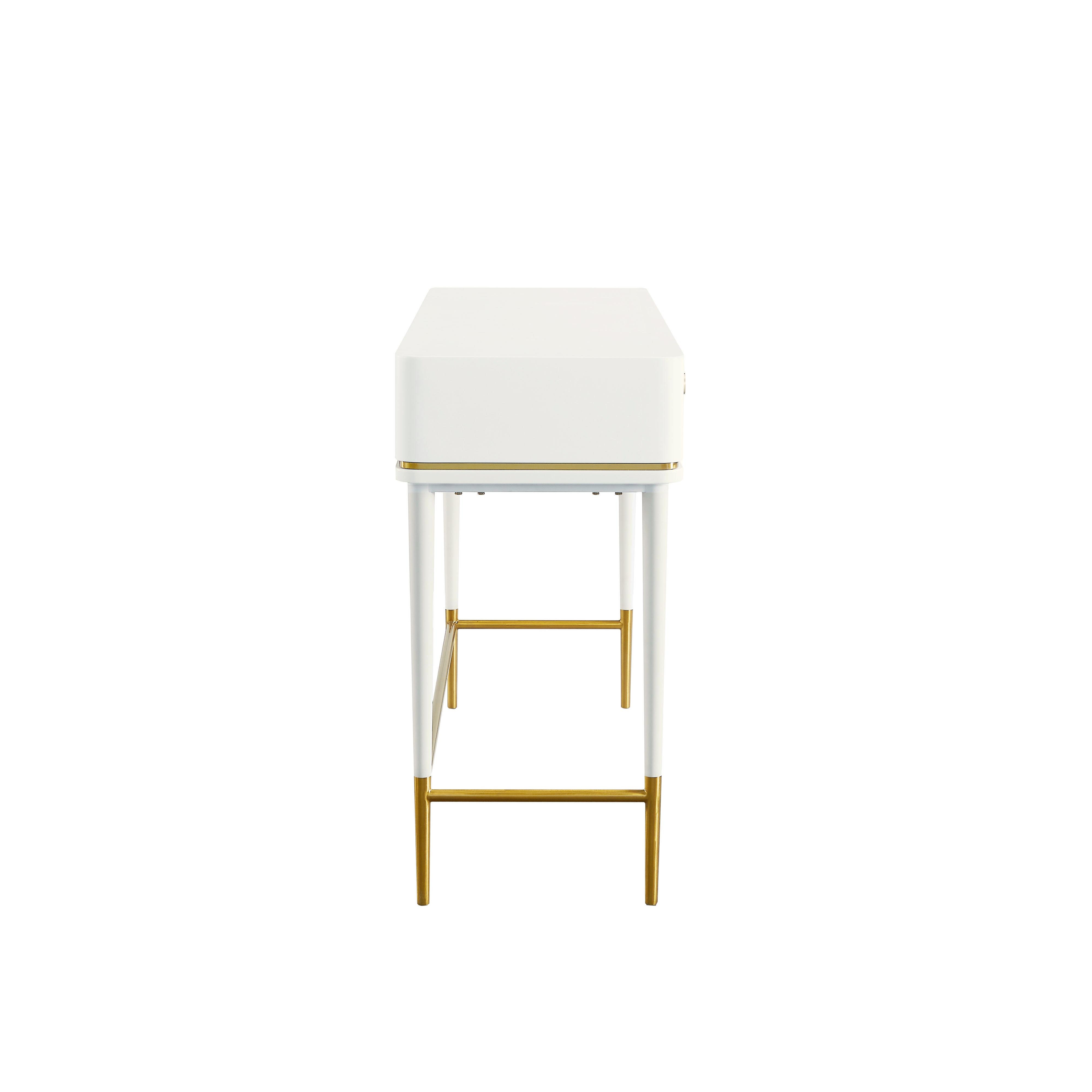 Mariah Two Drawer Off-White Desk - Image 4