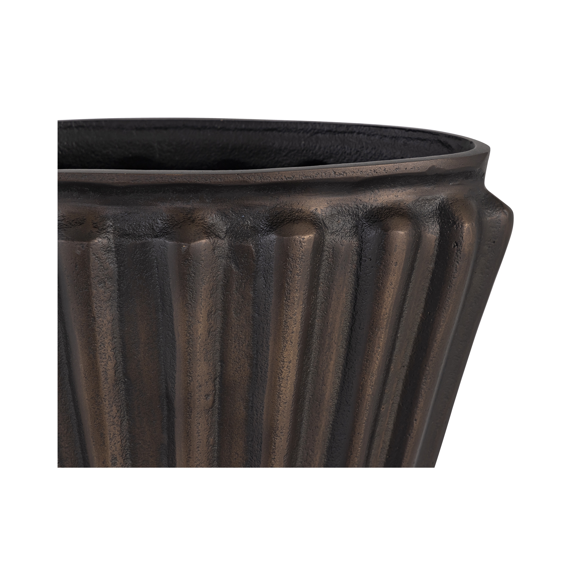 Jade Vase Antique Brass Cast Aluminum - Image 3