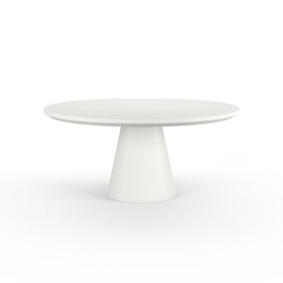 Pedestal Dining Table In Dark Grey - Image 0