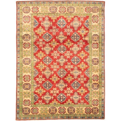 One-of-a-Kind Colbourne Hand-Knotted 2010s Uzbek Gazni Red 6'7" x 8'10" Wool Area Rug - Image 0