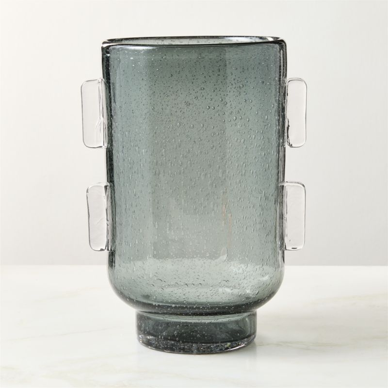 Felena Handblown Smoked Grey Glass Vase - Image 1