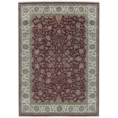 One-of-a-Kind Avalon Hand-Knotted Dark Red 10' x 14' Area Rug - Image 0