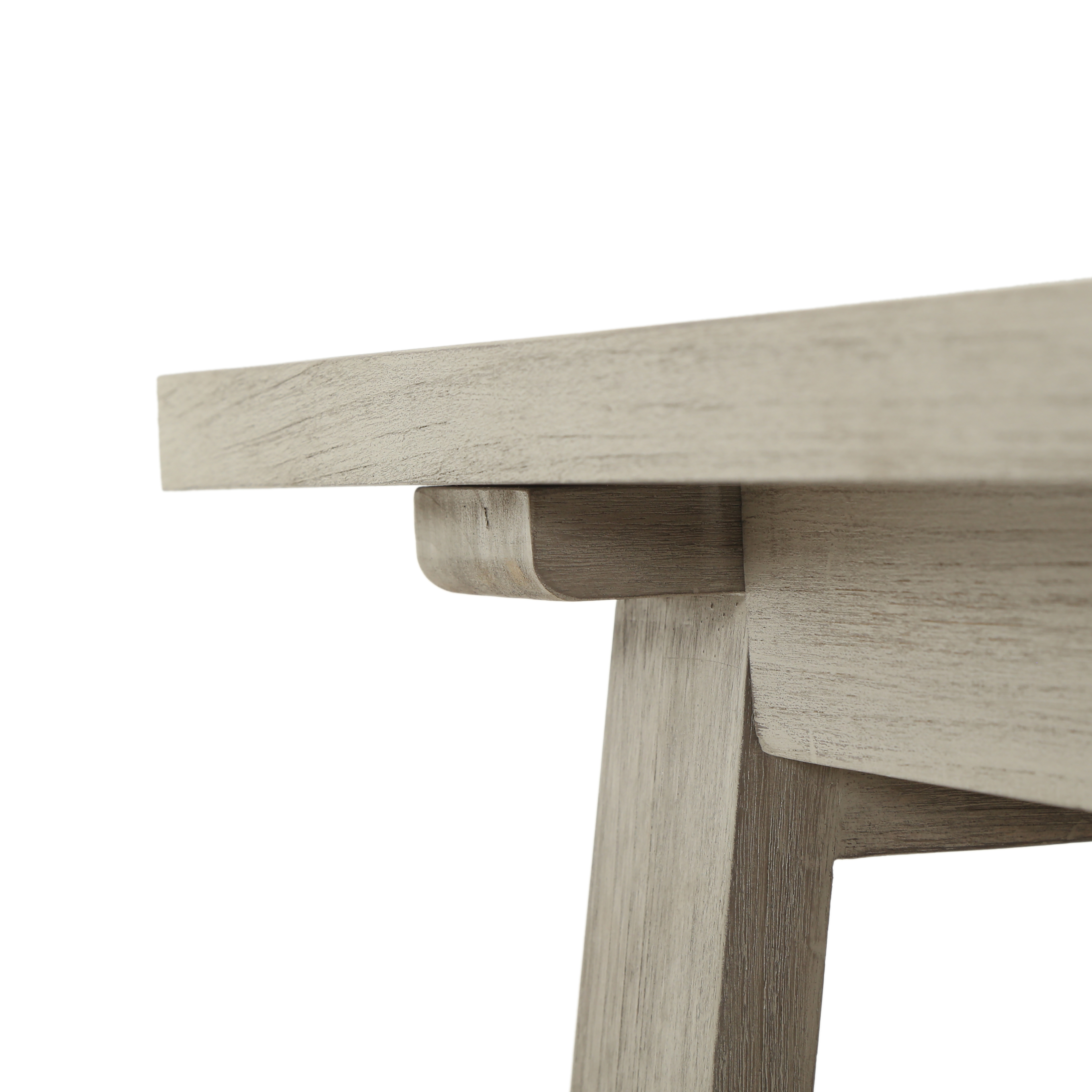 Atherton Outdoor Dining Bench - Weathered Grey-FSC - Image 5