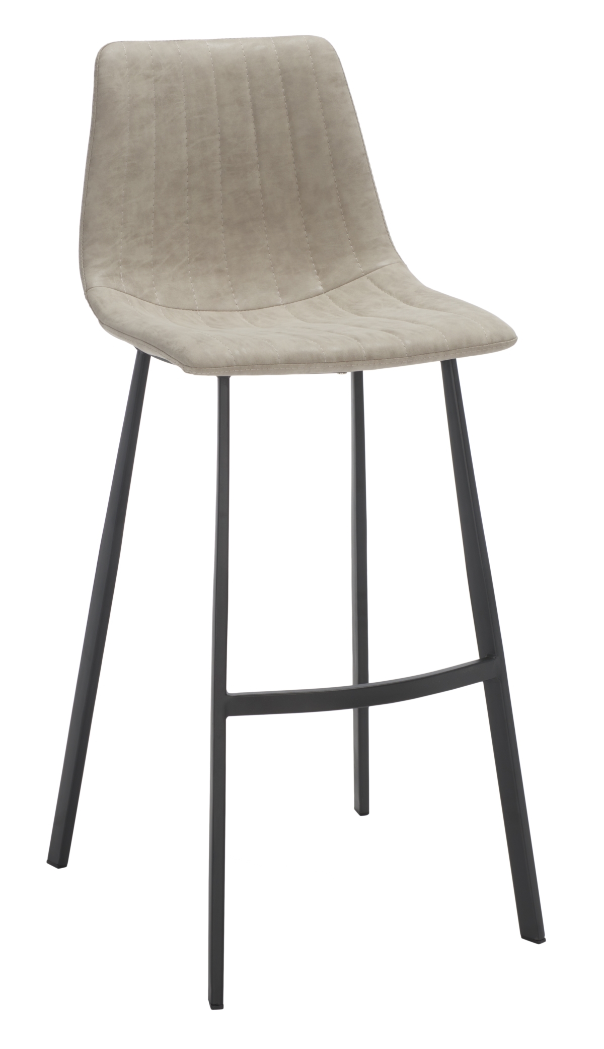Rhyatte Bar Stool - Stone / Black - Safavieh - Image 6