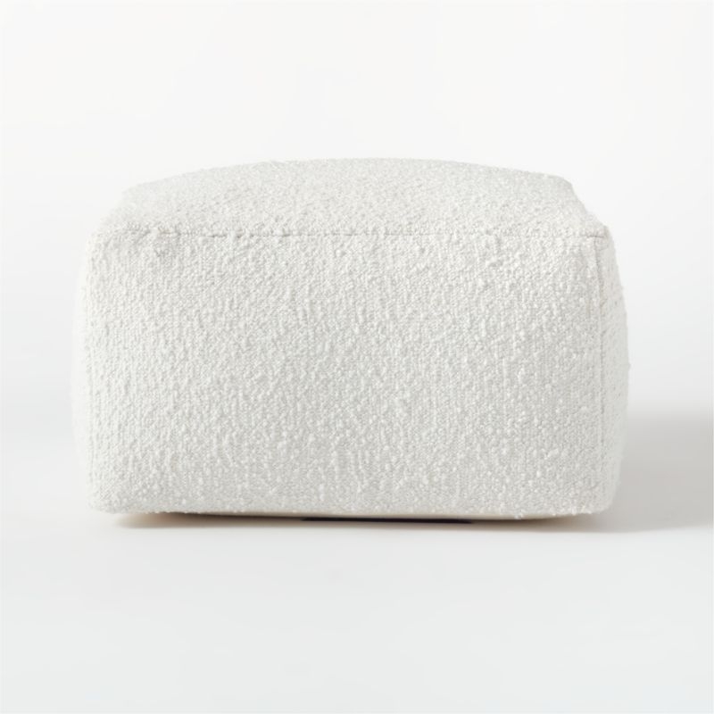 Ivory Boucle Pouf Large - Image 2