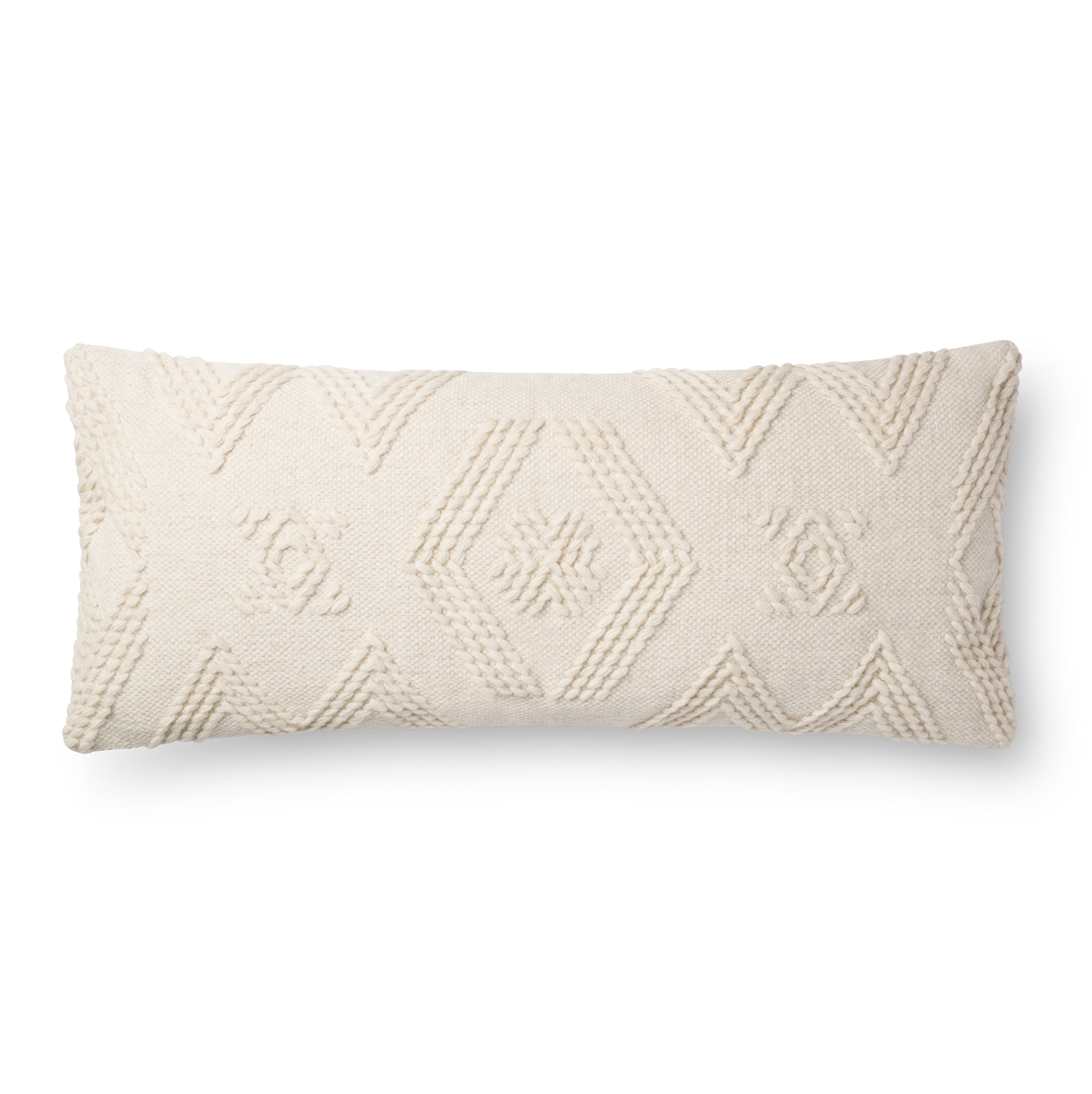 Magnolia Home by Joanna Gaines PILLOWS P1105 IVORY / IVORY 13" x 35" Cover Only - Image 1