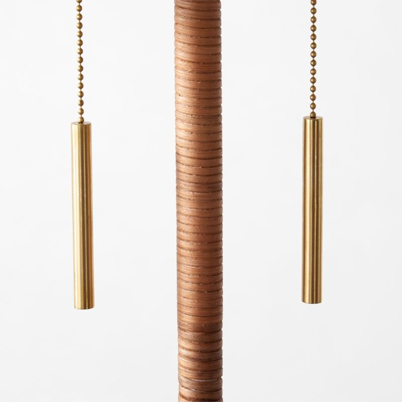 Pogo Brass and Cane Floor Lamp - Image 3