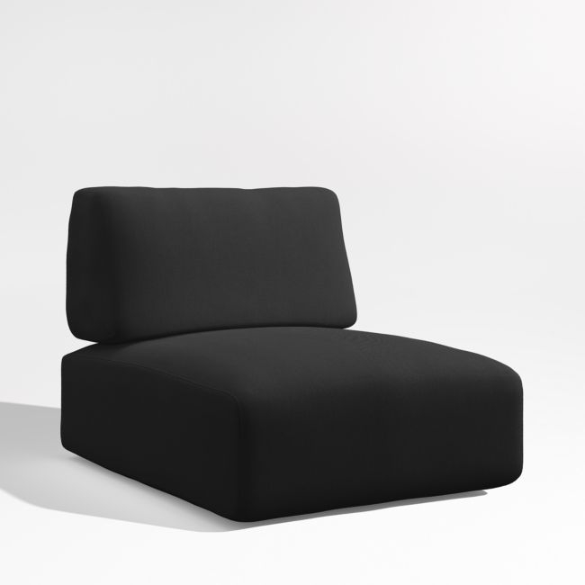 Mallorca Cast Charcoal Grey Sunbrella ® Outdoor Lounge Chair Cushion - Image 0