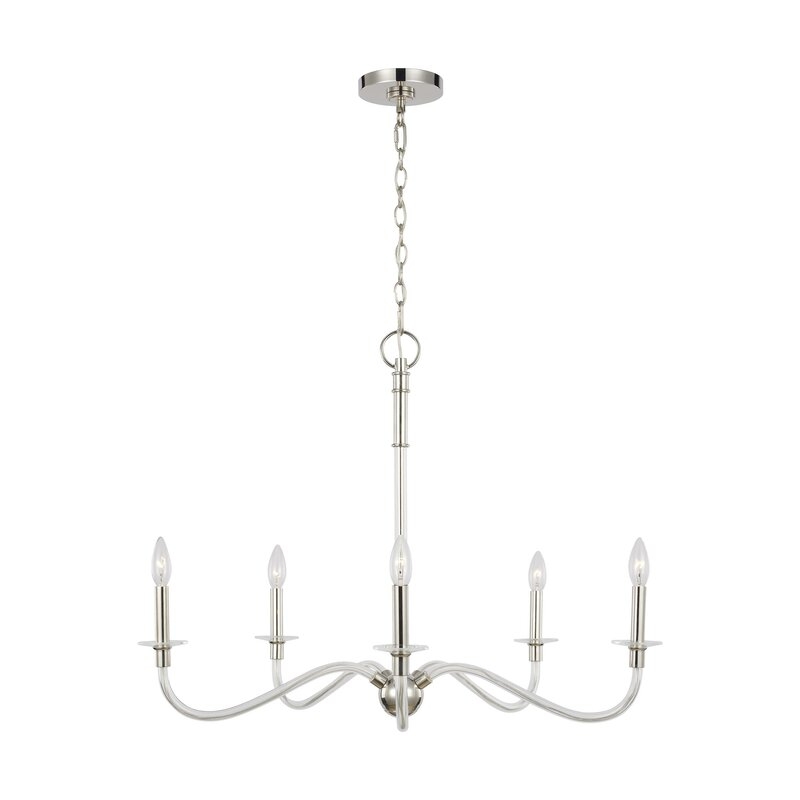 Visual Comfort Studio Hanover 5 - Light Candle Style Classic / Traditional Chandelier by Chapman & Myers - Image 0