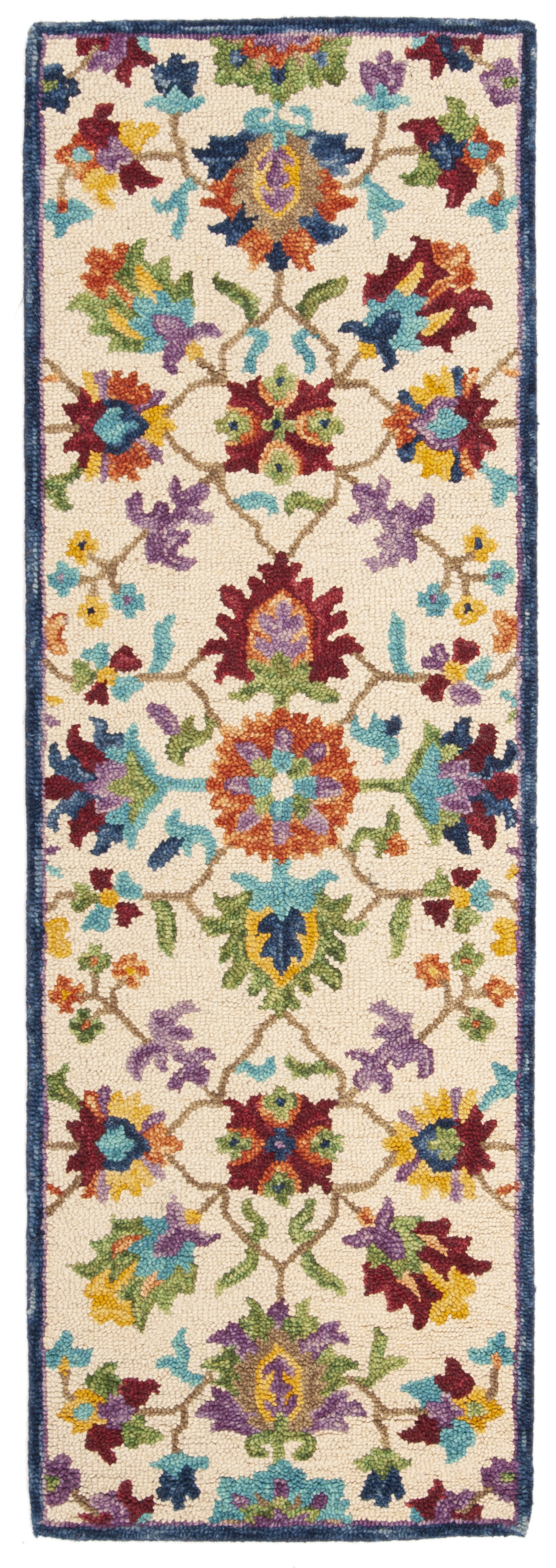 Arlo Home Hand Tufted Area Rug, APN509A, Ivory/Blue,  2' 3" X 7' - Image 0