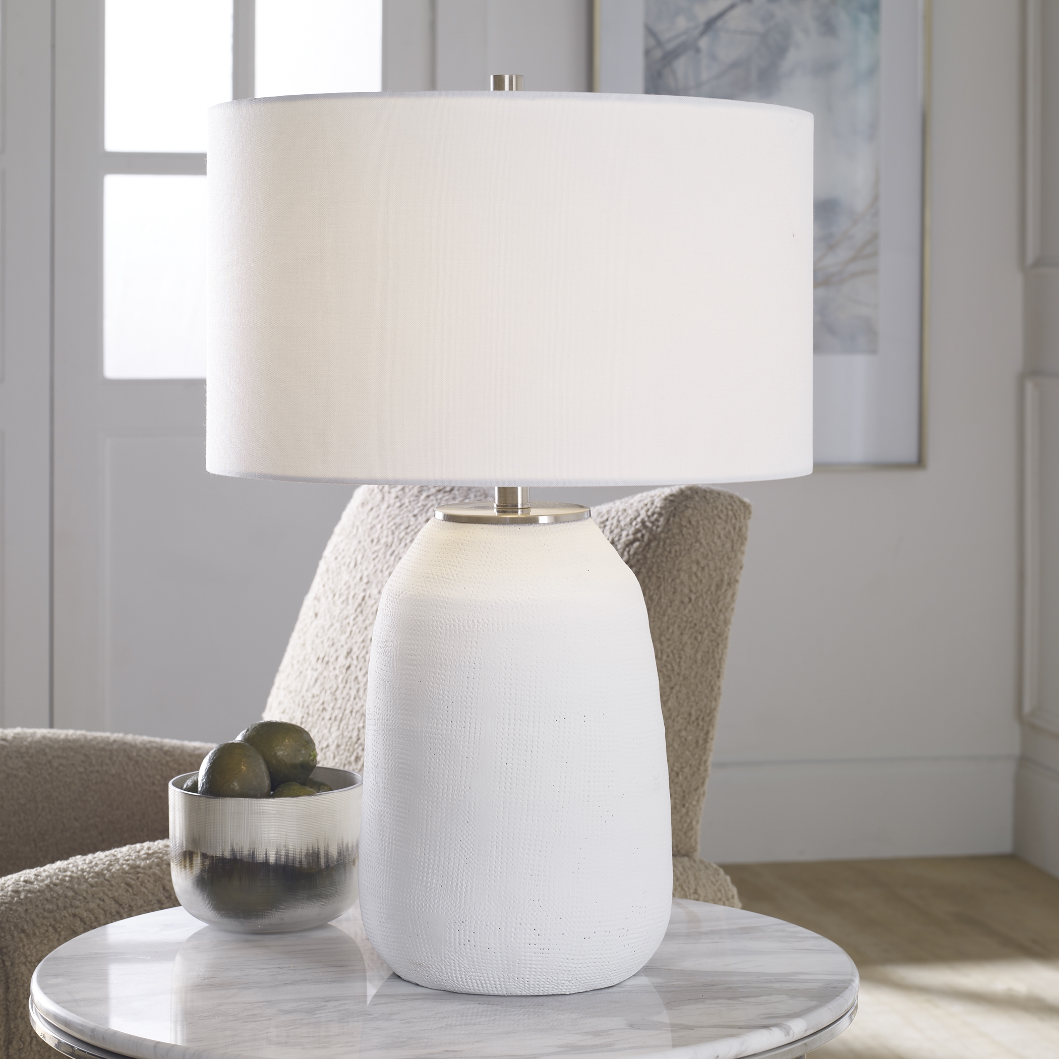 Heir Chalk White Table Lamp - Image 1