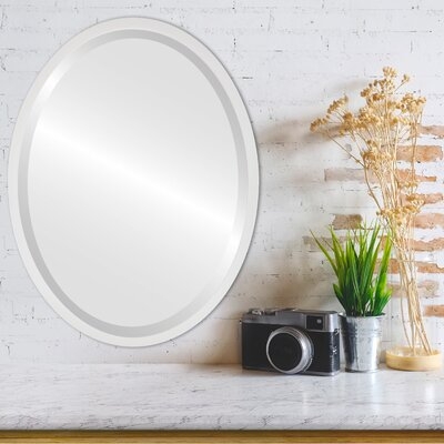 Javion Framed Oval Mirror - Rubbed Black - Image 0