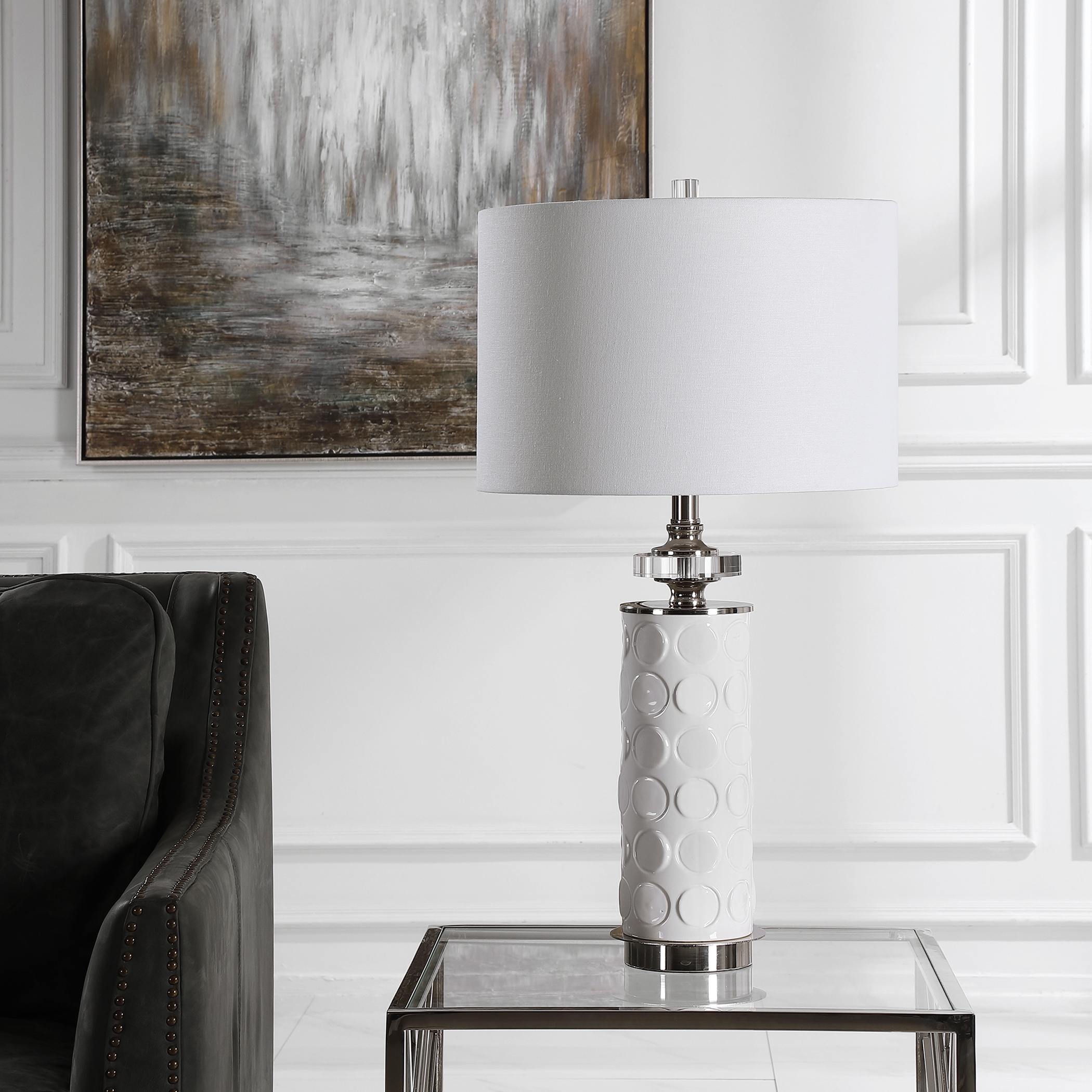 Calia White Table Lamp - Image 1