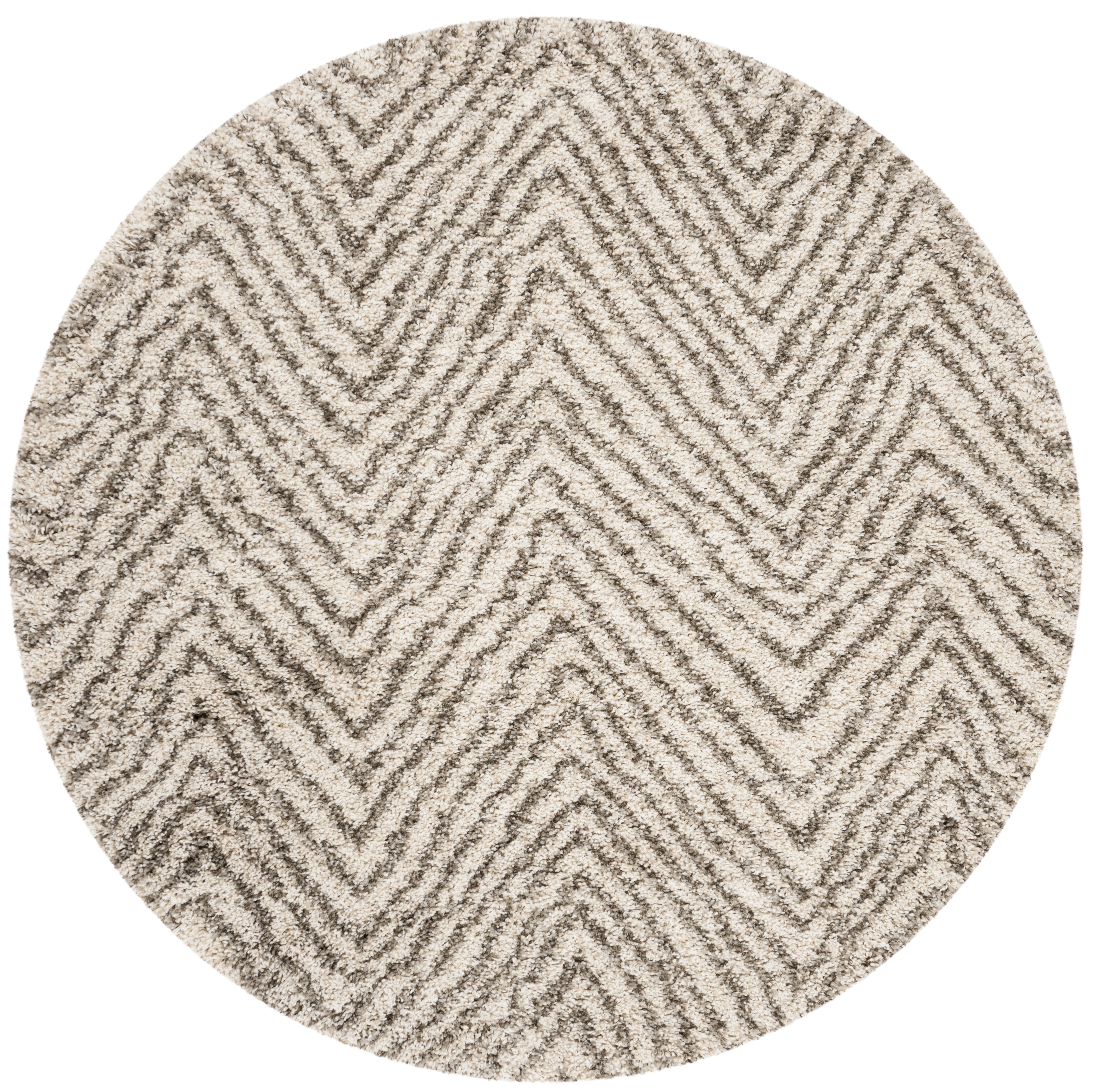 Arlo Home Woven Area Rug, SGH375A, Ivory/Grey,  7' X 7' Round - Image 0