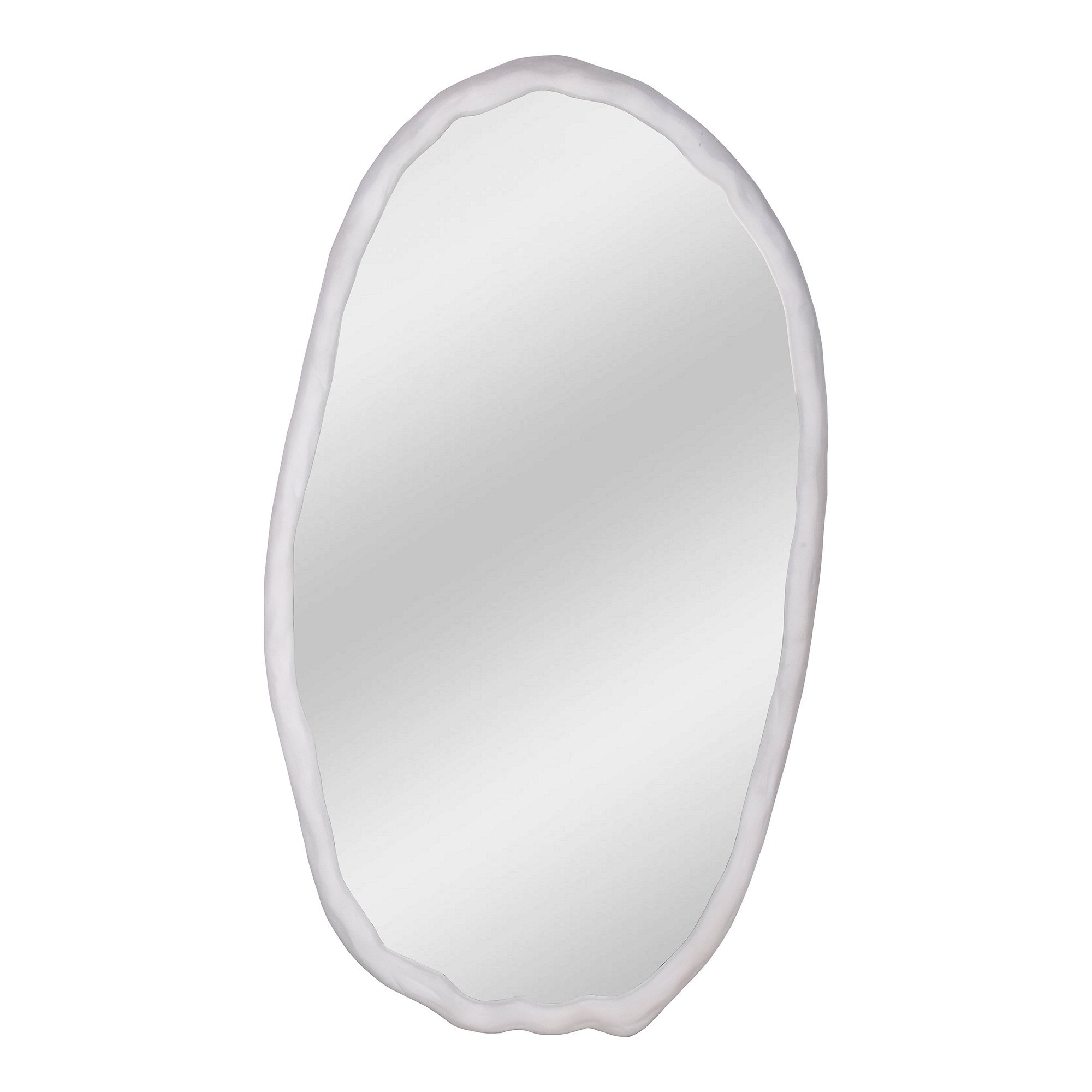 Foundry Oval Mirror White - Image 0