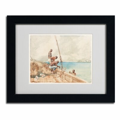 'The Conch Divers 1885' by Winslow Homer Framed Painting Print - Image 0