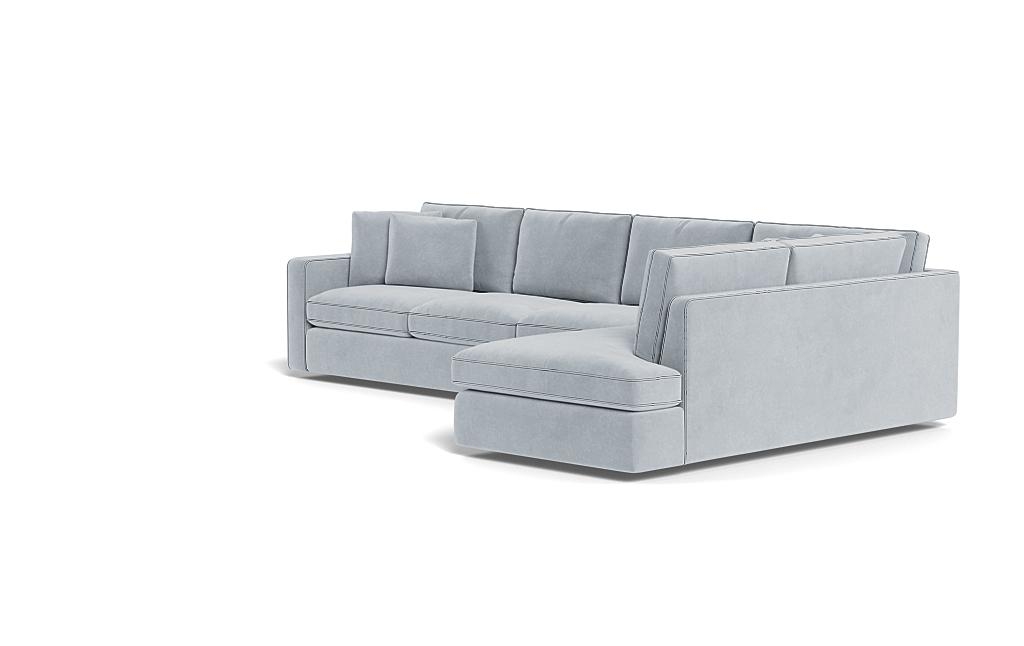 James 4-Seat Right Bumper Sectional with Contrast Piping - Image 2
