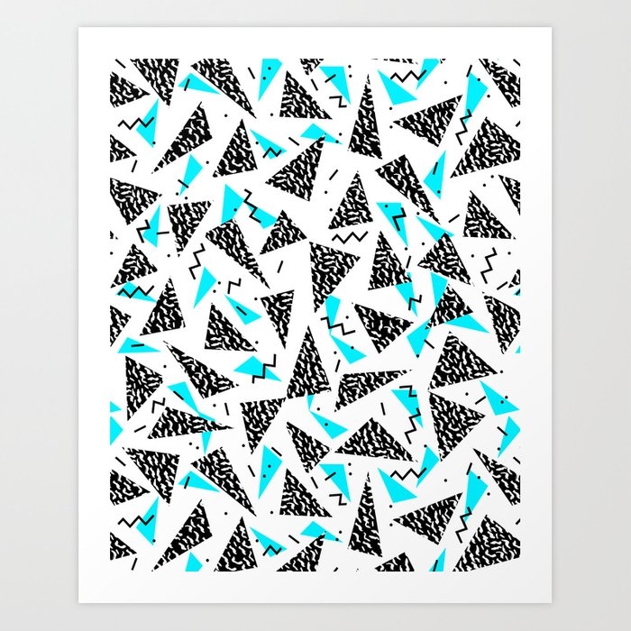 Missy - 80s Retro, Throwback Memphis Inspired Design Art Print by Charlottewinter - Small - Image 0