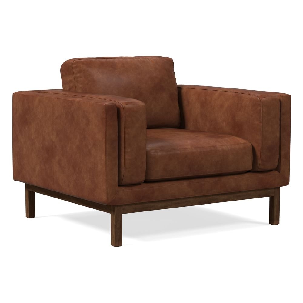 Dekalb Chair, Poly, Weston Leather, Molasses, Acorn - Image 0
