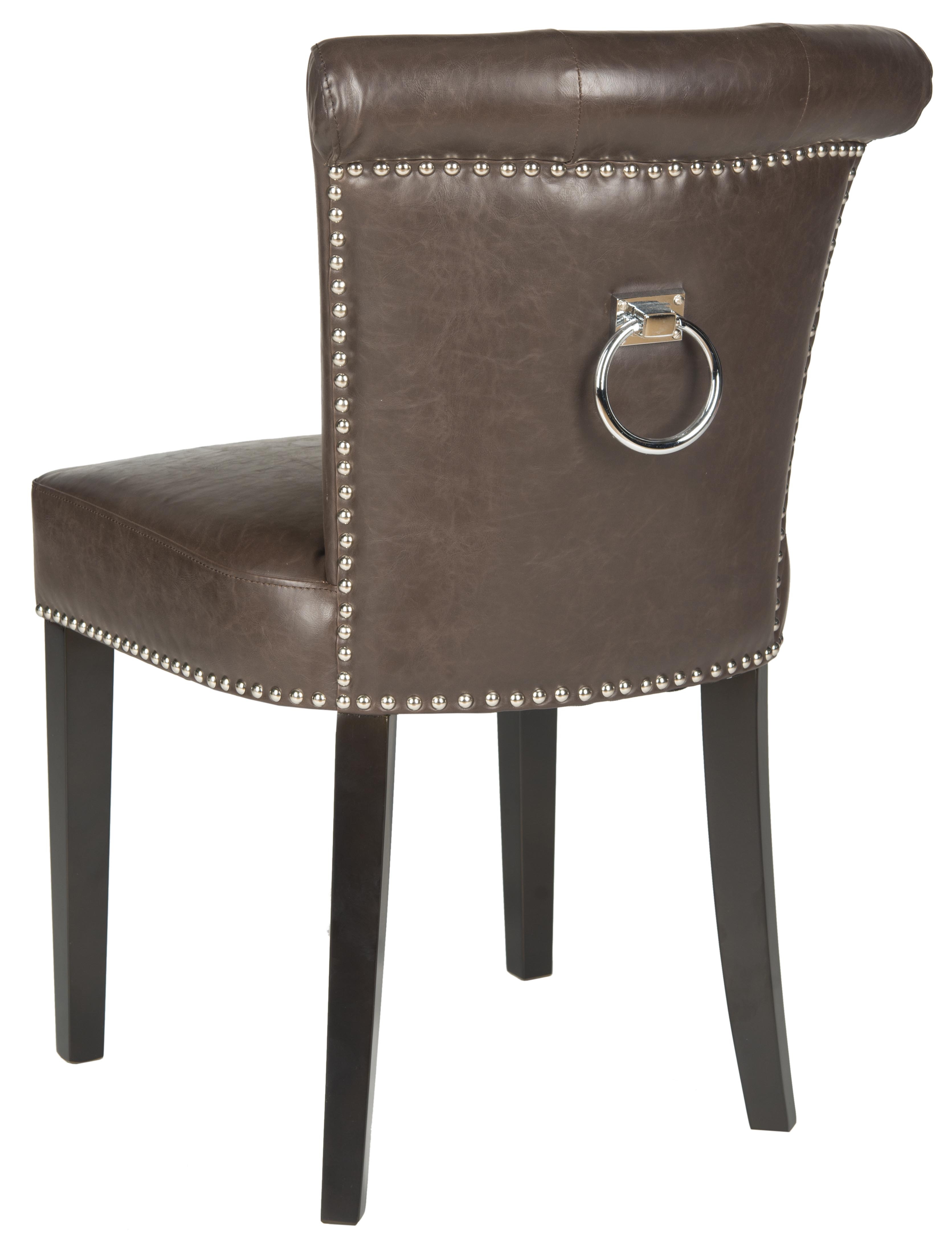 Sinclair 21''H Ring Chair (Set Of 2) - Silver Nail Heads - Antique Brown/Espresso - Safavieh - Image 1