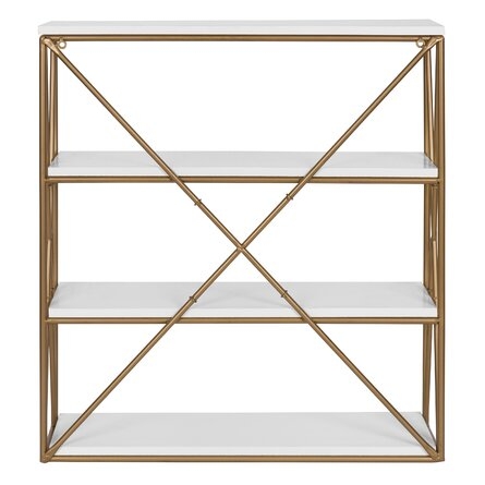 Quillen 4-Layer Modern Luxe Wooden Wall Shelf - Image 4
