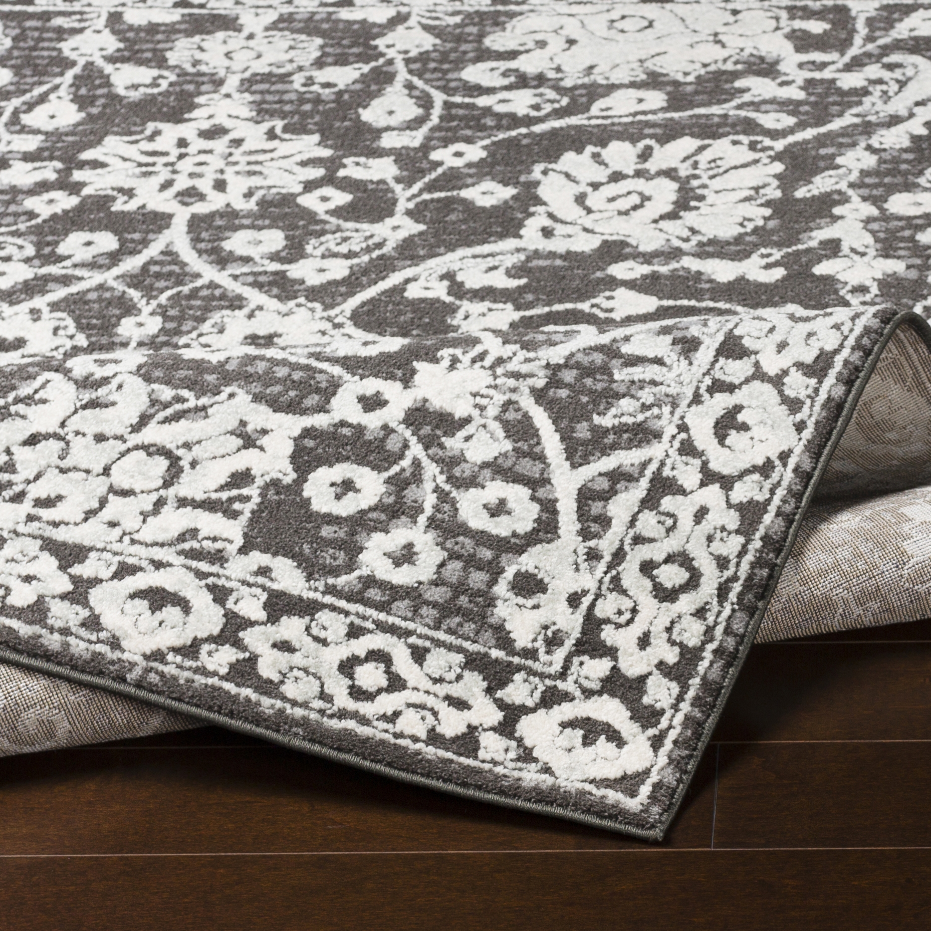 Bahar Gray Indoor 2' x 2'11" Machine Woven Rug - Image 4