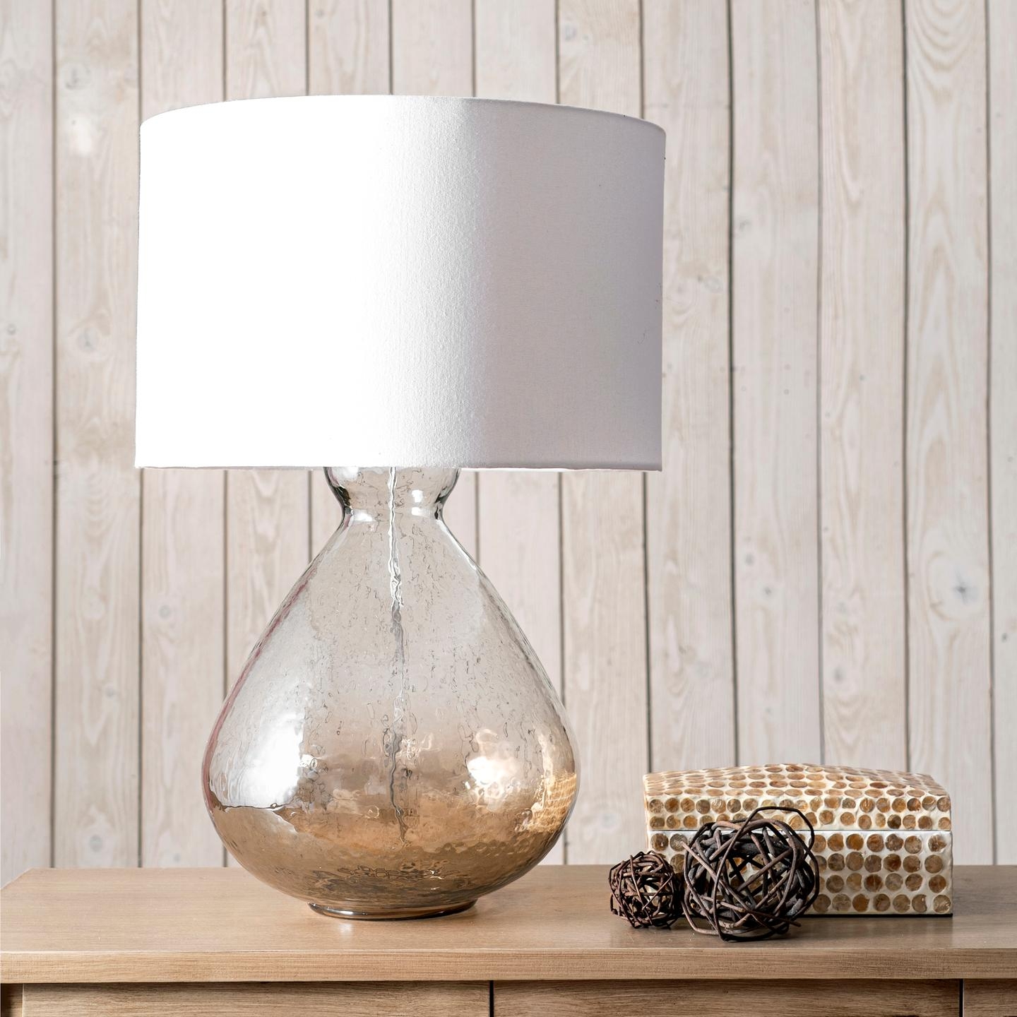 Brea 26" Glass & Metal Table Lamp - Image 0
