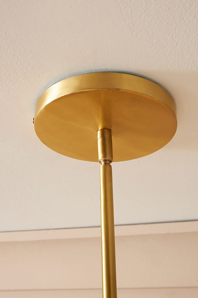 Bamboo Caned Chandelier, Beige - Image 2