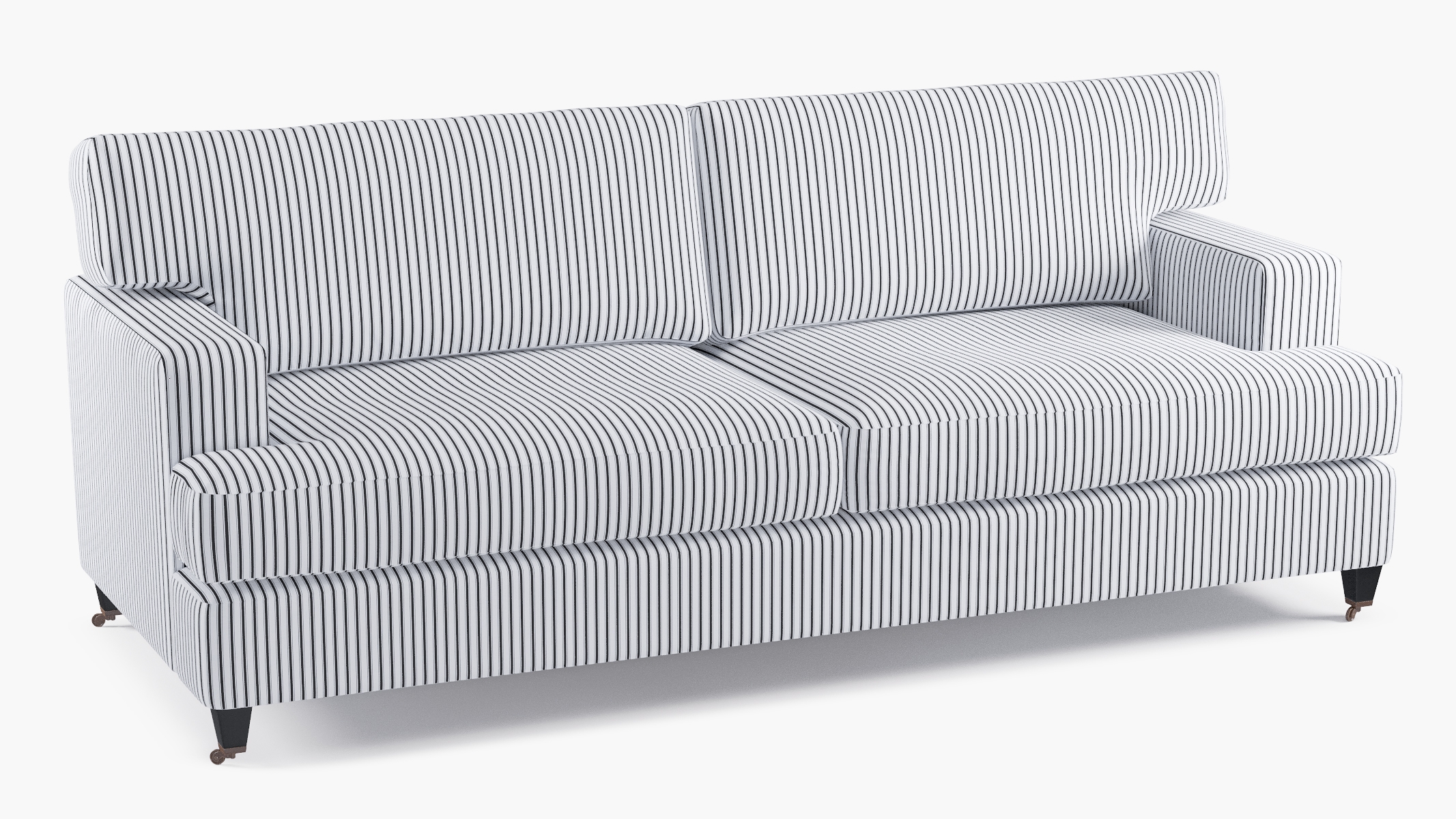 Classic Sofa, Black Classic Ticking Stripe, Black - Image 1