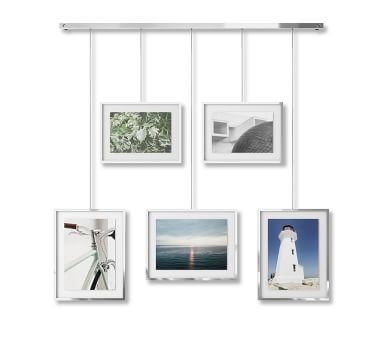 Hanging Chrome Gallery Frames, Set of 5 - Image 3