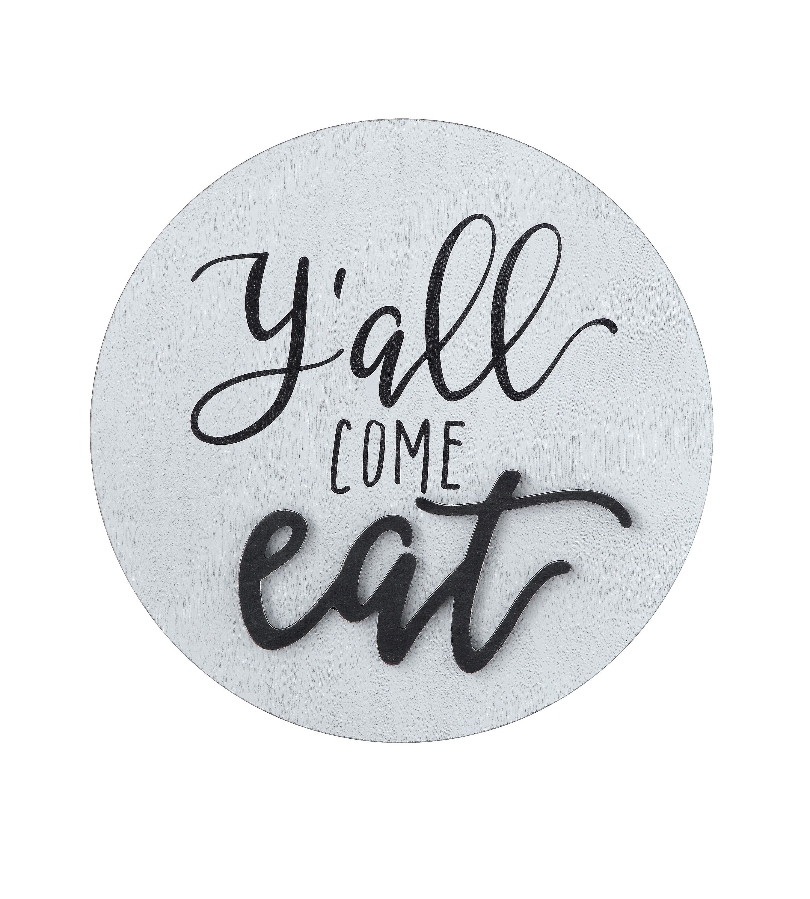 "Y'all Come Eat" Square Pine Wood Wall Décor - Image 0