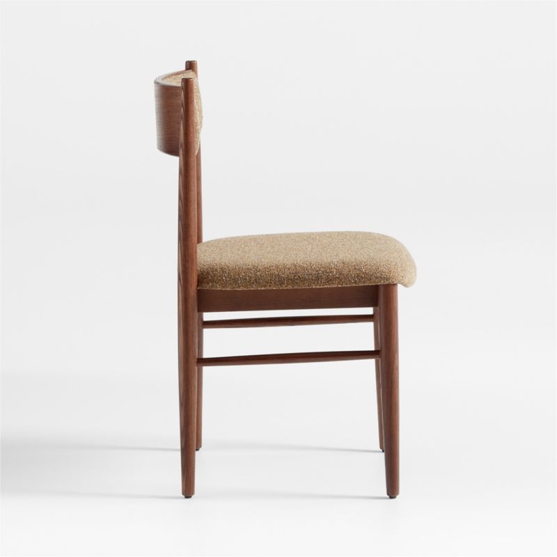 Petrie Barley Ash Mustard Upholstered Dining Chair with Performance Fabric - Image 2